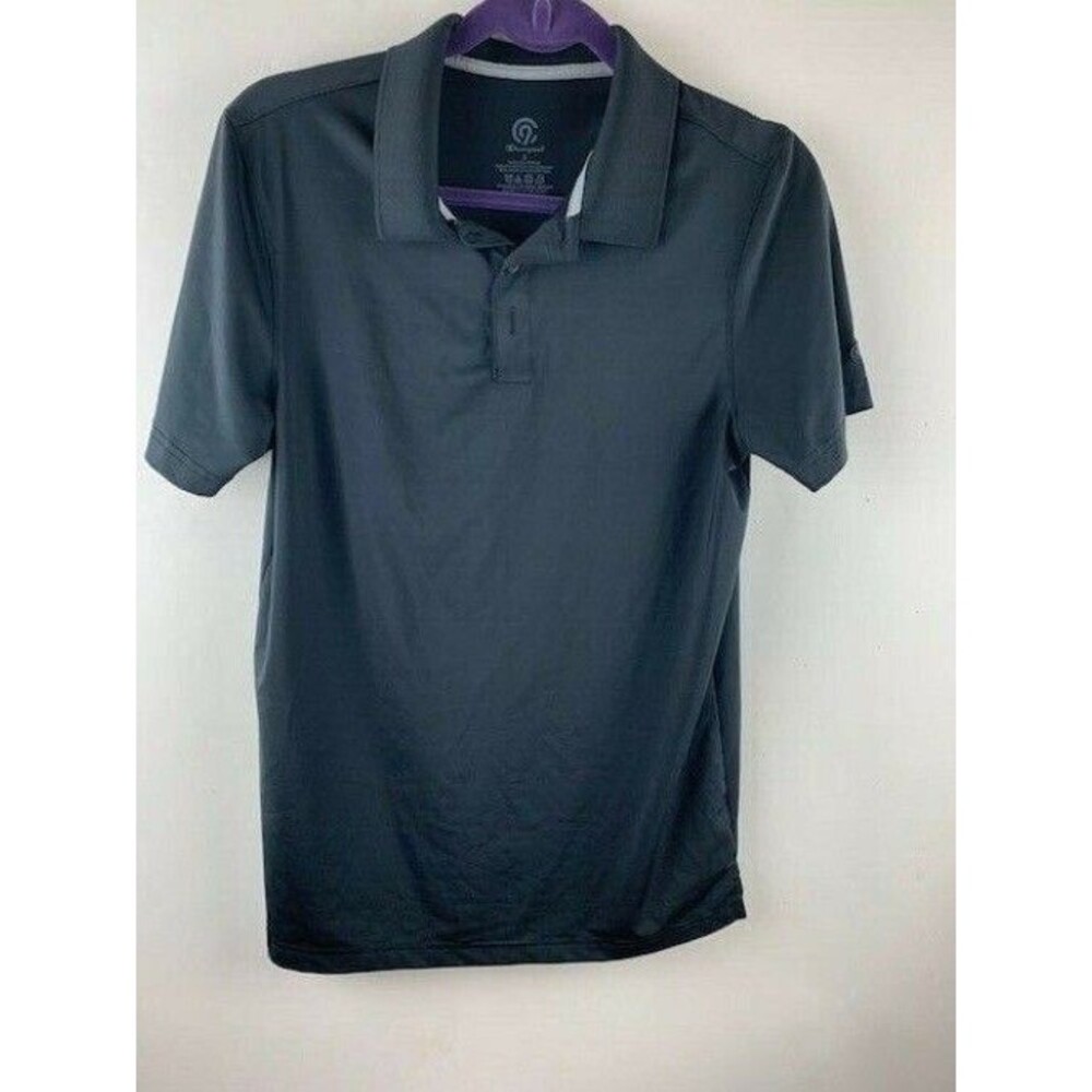 Champion Size Small Mens Polo Shirt Black Short Sleeve